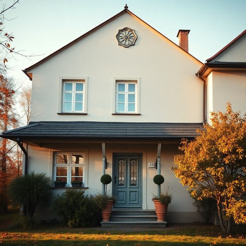 Rodinný dům v západních Čechách v teplém podzimním světle